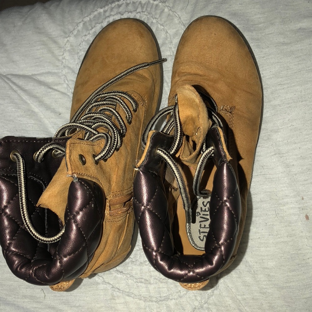 yellow work boots
